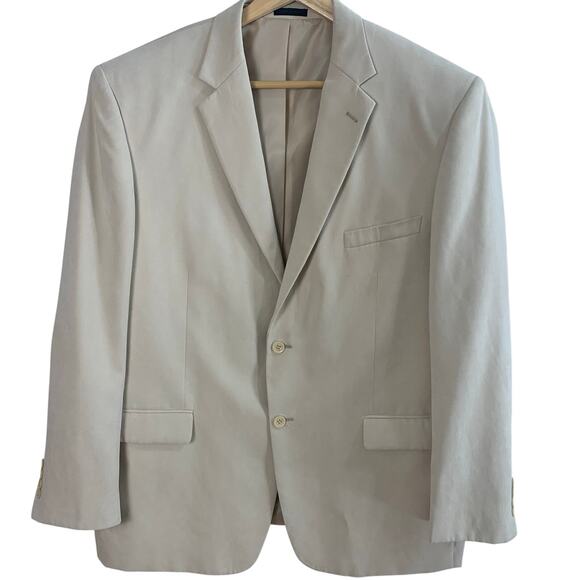 Andrew Fezza Size 50L Men's Sport Coat Blazer Jacket Beige Microsuede  Career - Picture 1 of 8